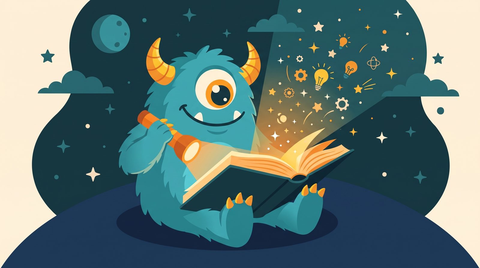 The Monster Websites mascot reading the free website designer hiring report